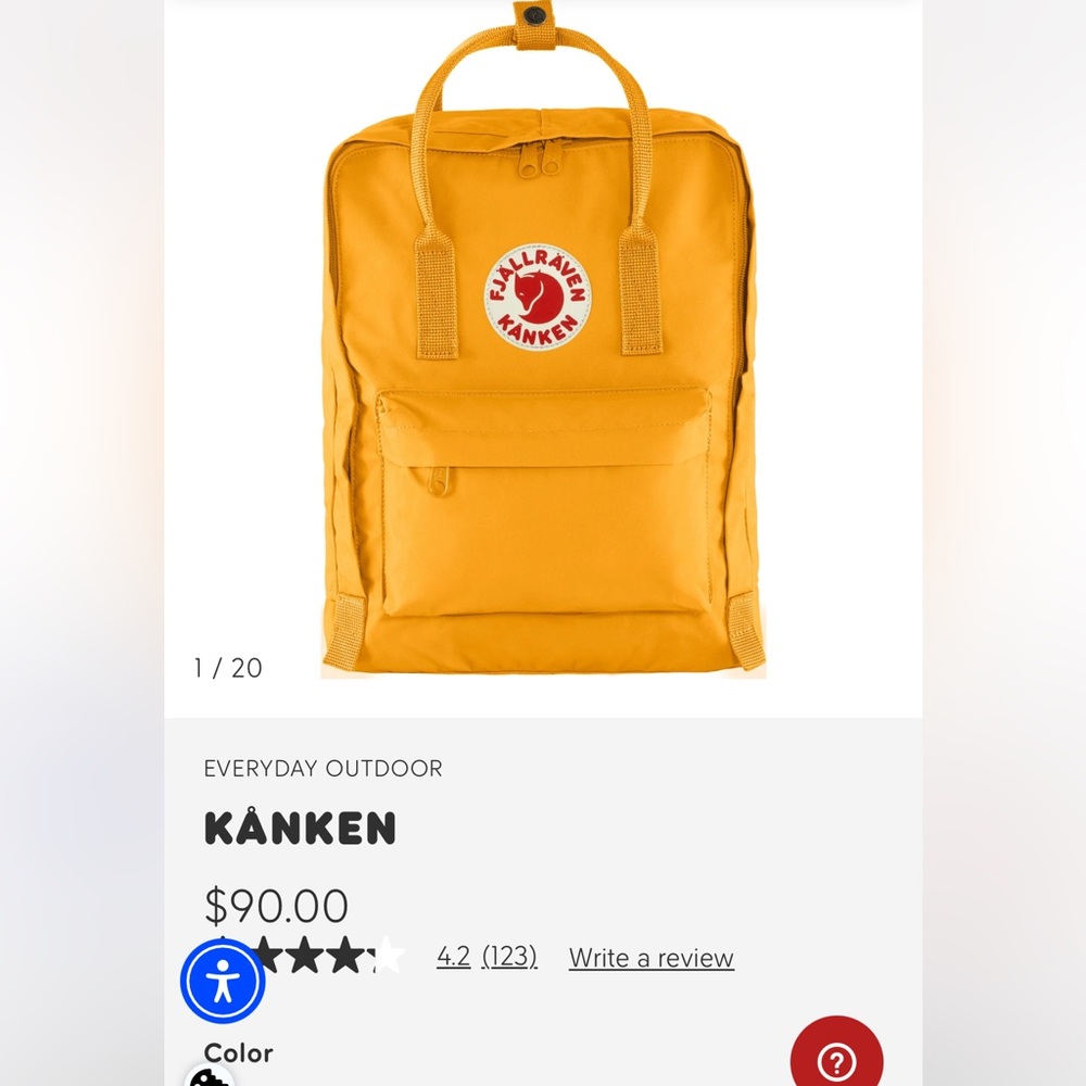 Warm Yellow backpack